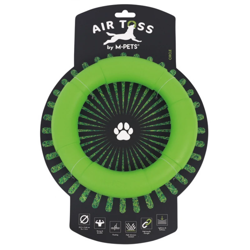 Παιχνίδι Σκύλου M-Pets Air Toss Floating Circle 20,5x3,66cm Πράσινο Σκύλοι