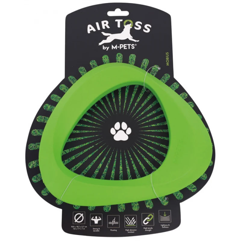 Παιχνίδι Σκύλου M-Pets Air Toss Floating Mobius 19,9x19,7x2,7cm Πράσινο Σκύλοι