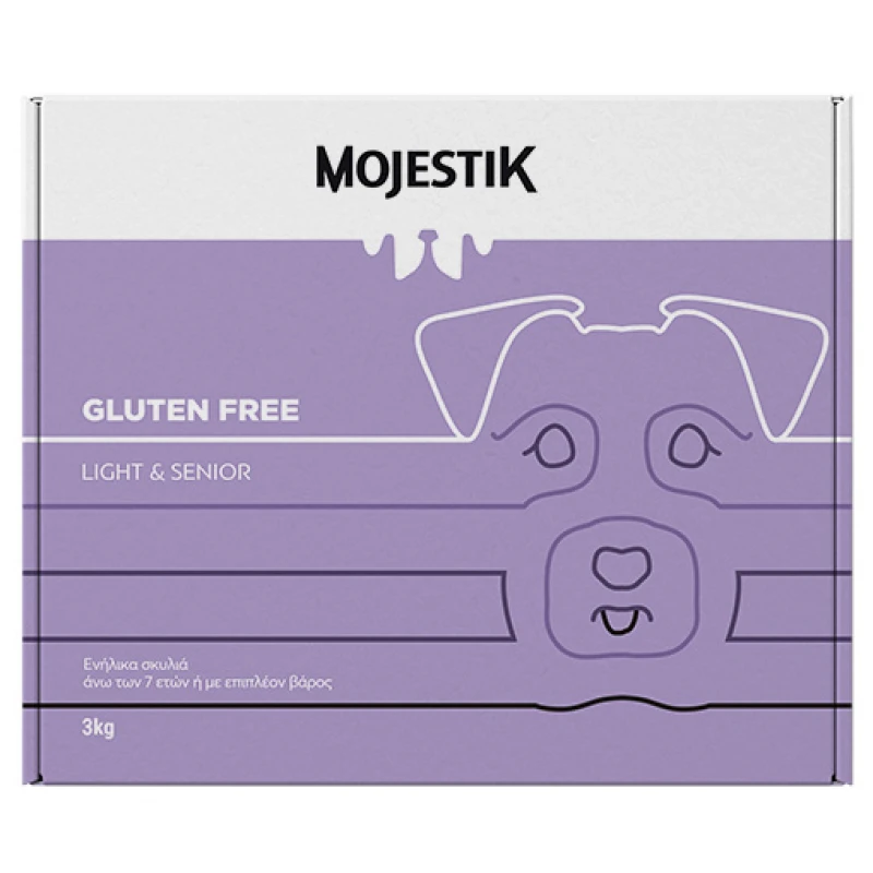 Ξηρά Τροφή Σκύλου Mojestik Gluten Free Light & Senior 3kg με Μοσχάρι Σκύλοι