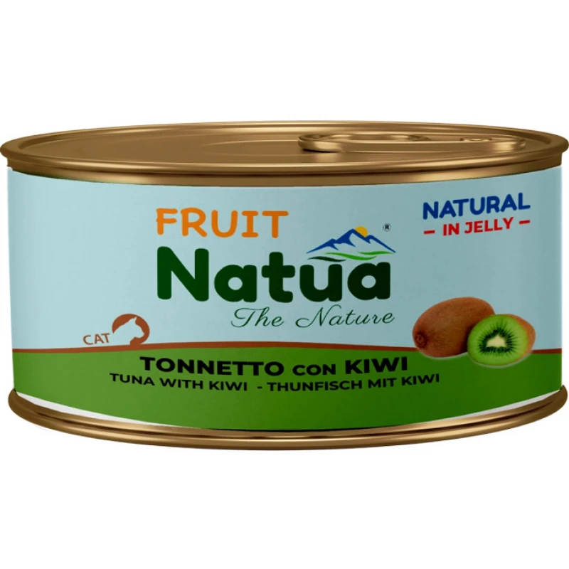 Υγρή Τροφή Γάτας Natua Τόνος & Ακτινίδιο σε Ζελέ 85gr Γάτες