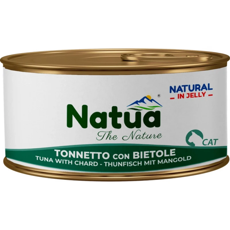 Υγρή Τροφή Γάτας Natua Τόνος & Σέσκουλα σε Ζελέ 85gr Γάτες