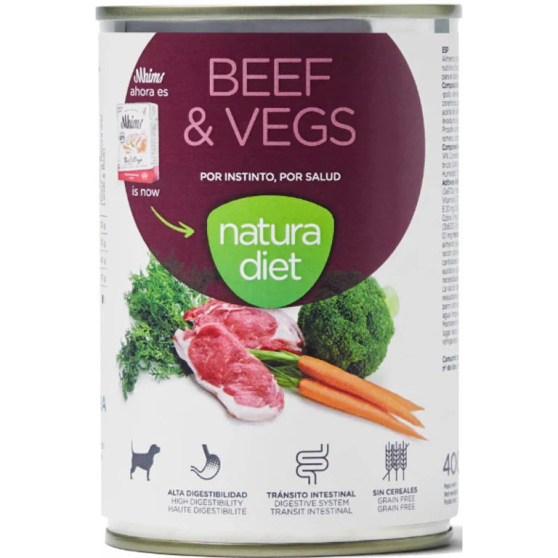 Natura Diet Wet Beef with Vegetables 400gr Σκύλοι