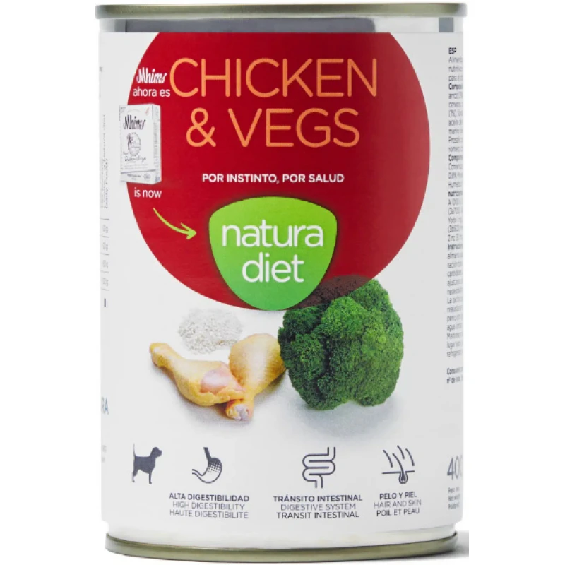 Natura Diet Wet Chicken with Vegetables 400gr Σκύλοι