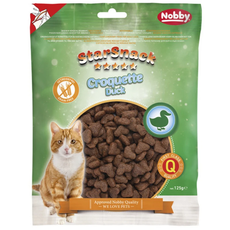 Λιχουδιές Γάτας Nobby Cat Starsnack Croquette Duck 125g με Πάπια Γάτες