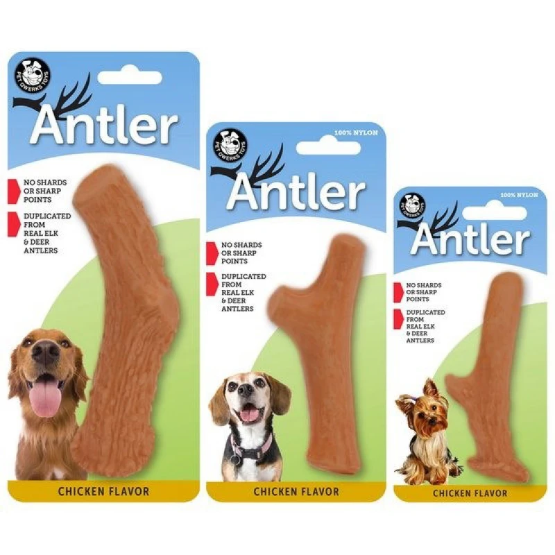 Κέρατο Ελαφιού Pet Qwerks Antler Medium 12cm Κοτόπουλο Σκύλοι