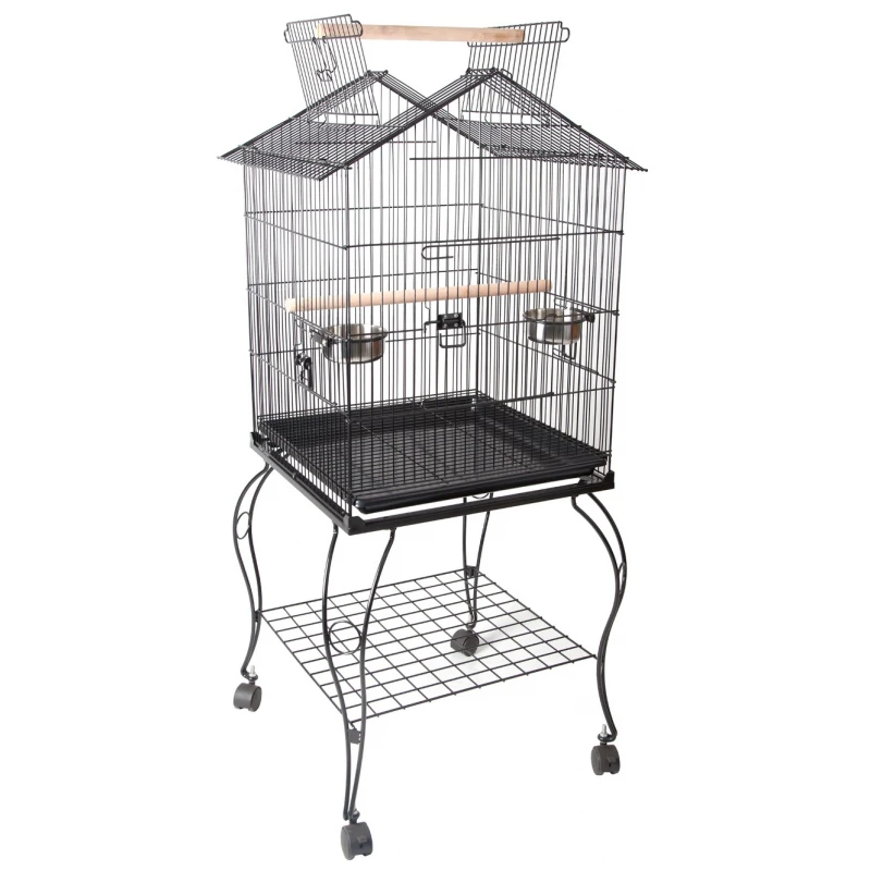 Κλουβί για Παπαγάλους με βάση Blu The Parrot Cage No2 BL-PC2  50x50,5x127cm Black Πουλιά