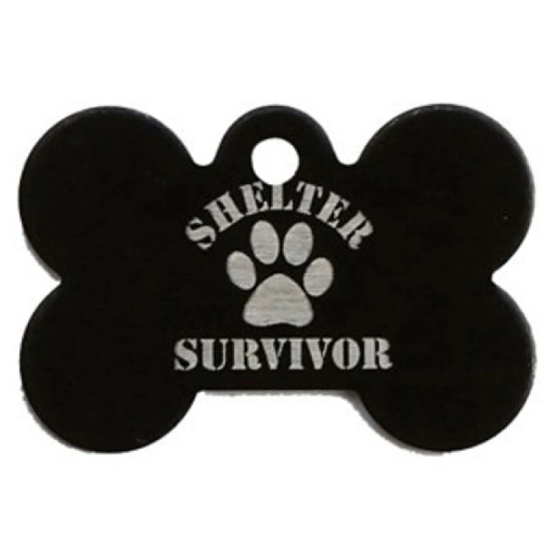 ΤΑΥΤΟΤΗΤΑ ΣΚΥΛΟΥ SHELTER ΜΑΥΡΟ 4X2CM SHELTER SURVIVOR TAGS