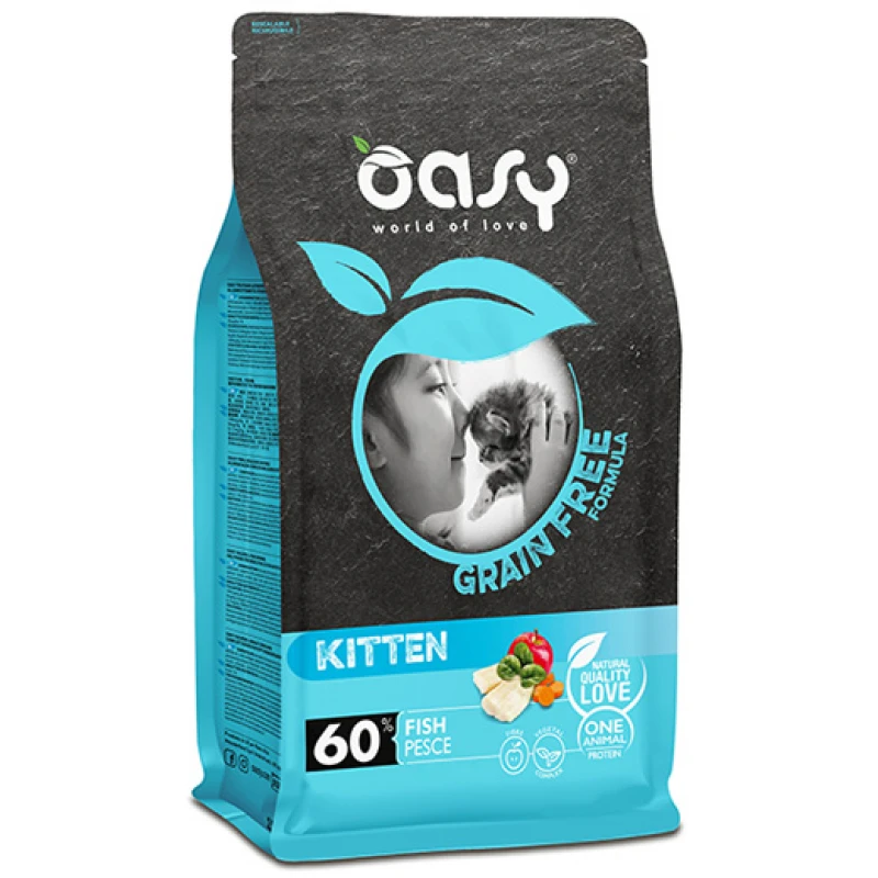 Oasy Kitten Grain Free Ψάρι 300gr Γάτες