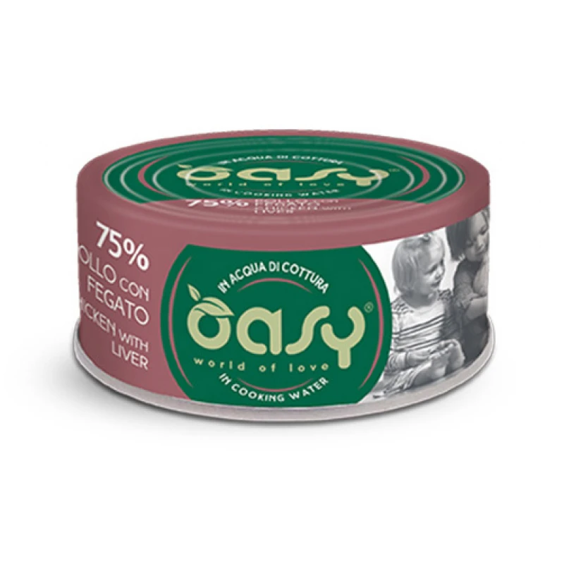 Υγρή Τροφή Γάτας Oasy More Love Adult Κοτόπουλο και Συκώτι 70gr Γάτες