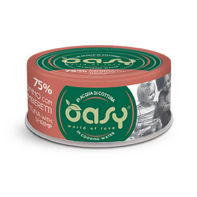 Υγρή Τροφή Γάτας Oasy More Love Adult Τόνος και Γαρίδα 70gr Γάτες