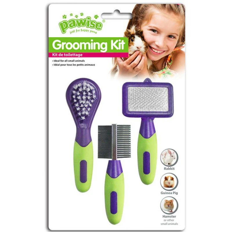 Pawise Grooming Σετ Βουρτσίσματος 3 σε 1 για Μικρά Ζώα Μικρά Ζώα - Κουνέλια