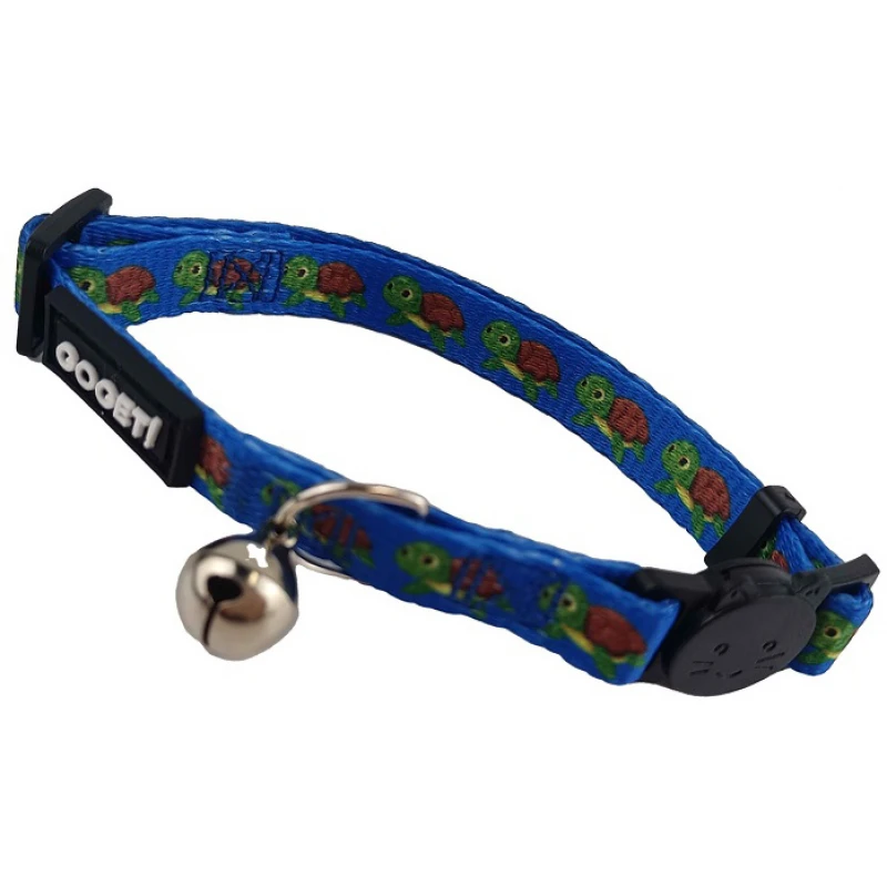 Περιλαίμιο Γάτας Go Get Cat Collar "Mini Turtles" 1x20-35cm Μπλε Γάτες