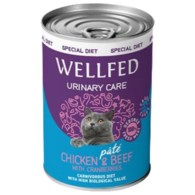 Wellfed Urinary Chicken & Beef with Cranberries 400gr Γάτες