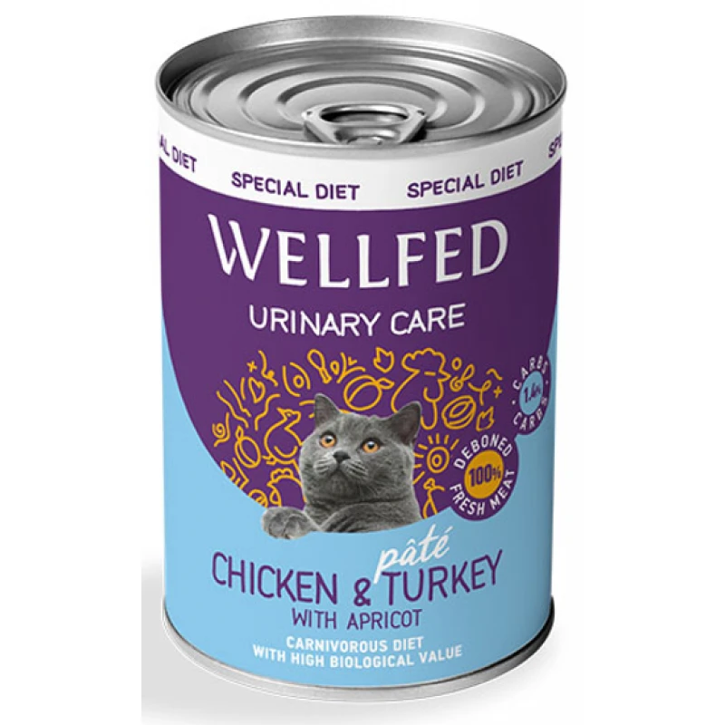 Wellfed Urinary Chicken & Turkey with Apricot 400gr Γάτες