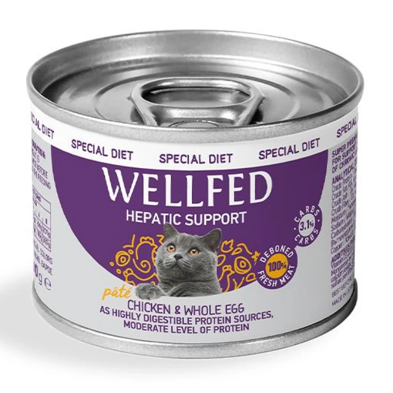 Υγρή τροφή Wellfed Special Diet Hepatic 200gr με Κοτόπουλο και Αυγό Γάτες