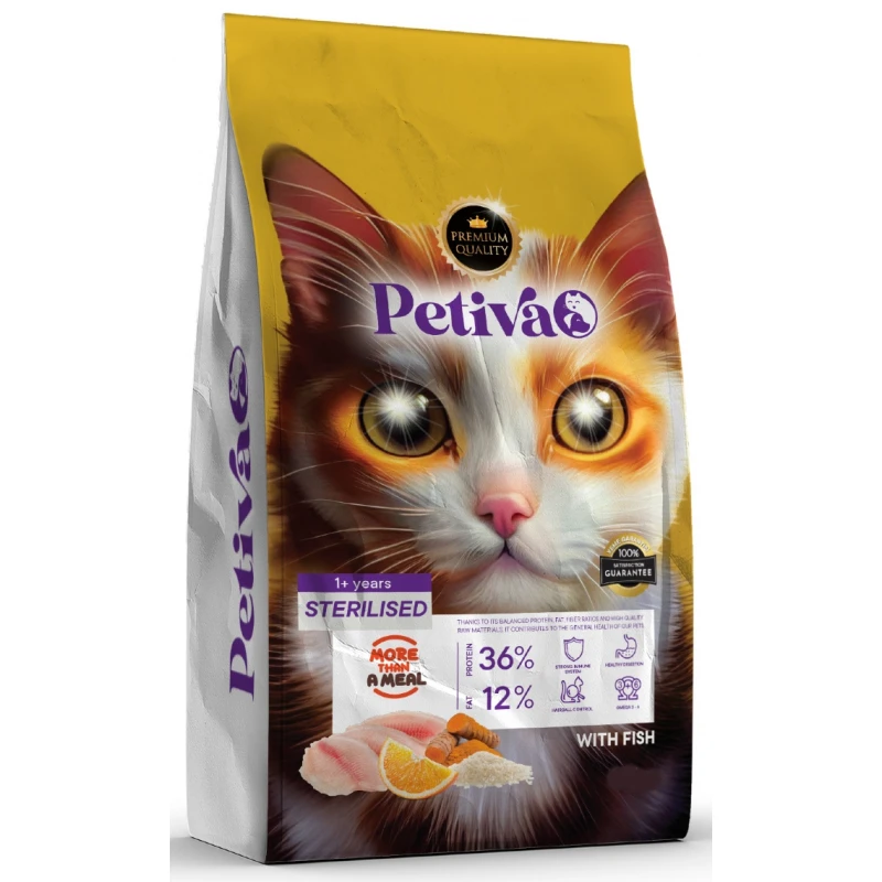 Petiva Cat Food Sterilized Fish 7kg Γάτες