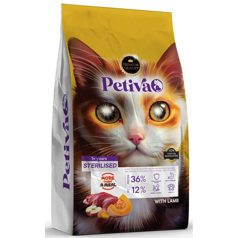 Petiva Cat Food Sterilized Lamb 1,5kg Γάτες