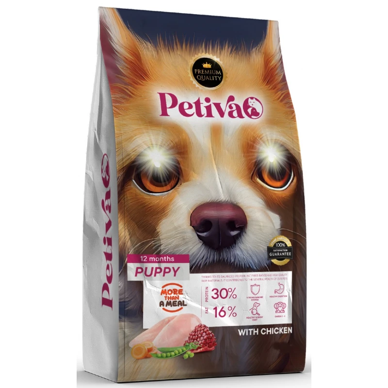 Petiva Dog Food Puppy Chicken 3kg Σκύλοι