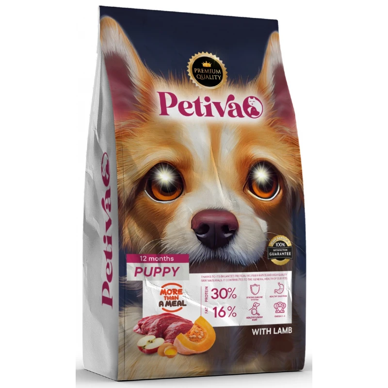 Petiva Dog Food Puppy Lamb 3kg Σκύλοι