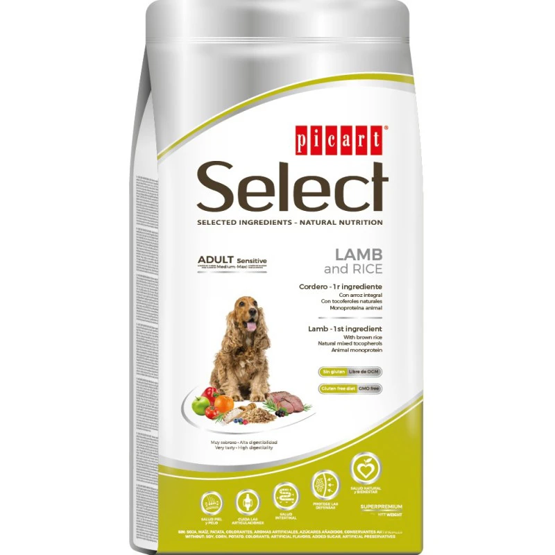 Picart Select Adult Sensitive Medium-Maxi Lamb & Rice 3kg Σκύλοι