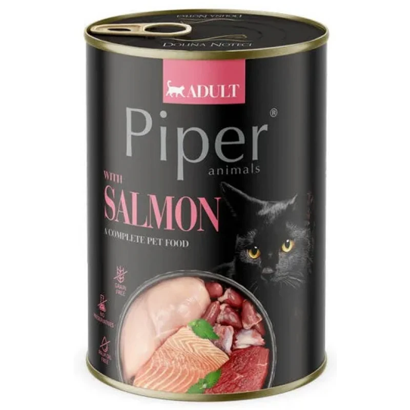 Κονσέρβα Γάτας Piper Cat Adult Salmon (Σολομός) Can 400gr ΓΑΤΕΣ