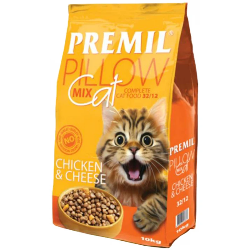 Premil Pillow Mix Cat Chicken and Cheese 10kg Γάτες