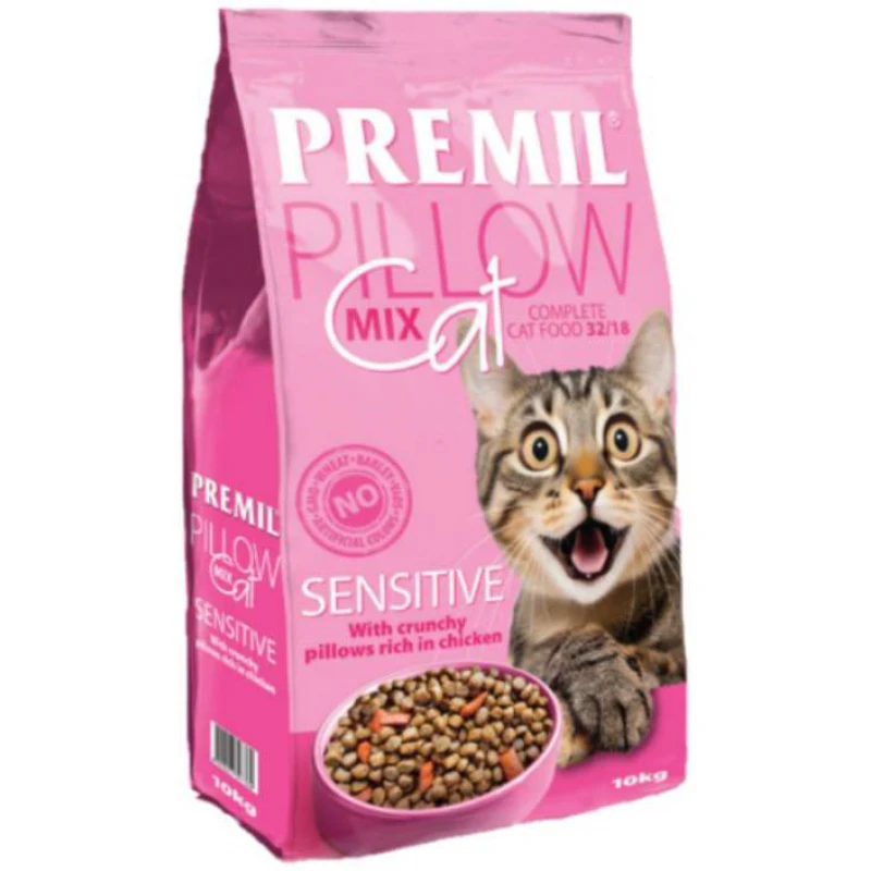 Premil Pillow Mix Cat Sensitive 10kg Γάτες