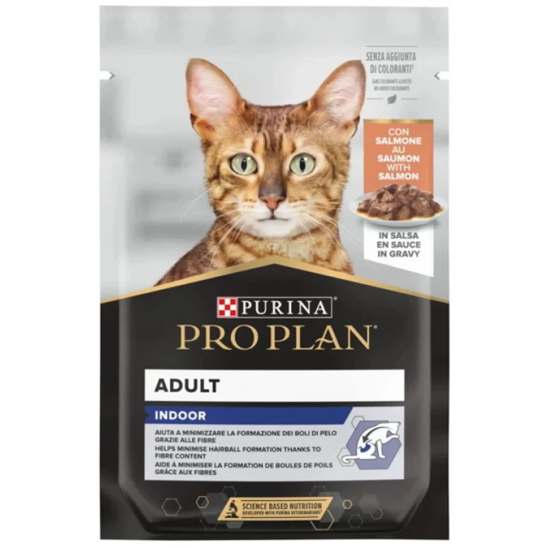 Pro Plan Indoor Σολομός σε Σάλτσα 85gr Γάτες