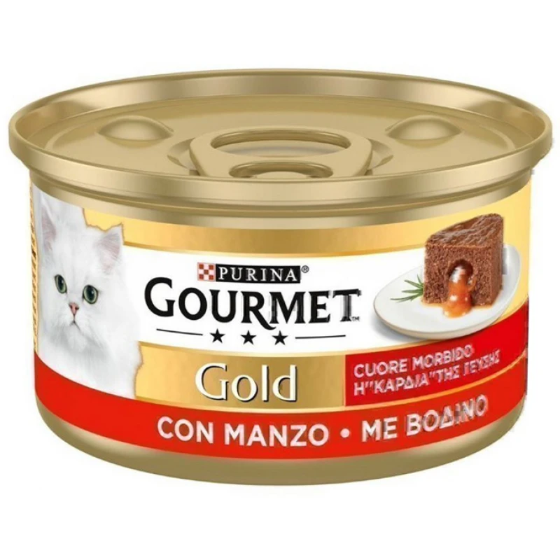 Purina Gourmet Gold Melting Heart η Καρδιά της Γεύσης με Βοδινό 85gr Γάτες