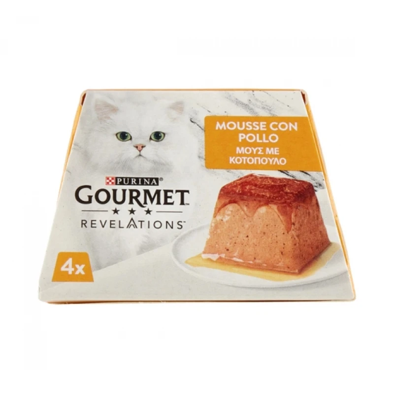 Purina Gourmet Revelations Mousse Με Κοτόπουλο 4x57gr Γάτες