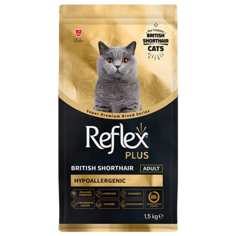 Reflex Plus British Shorthair Adult Hypoallergenic 1,5kg Γάτες