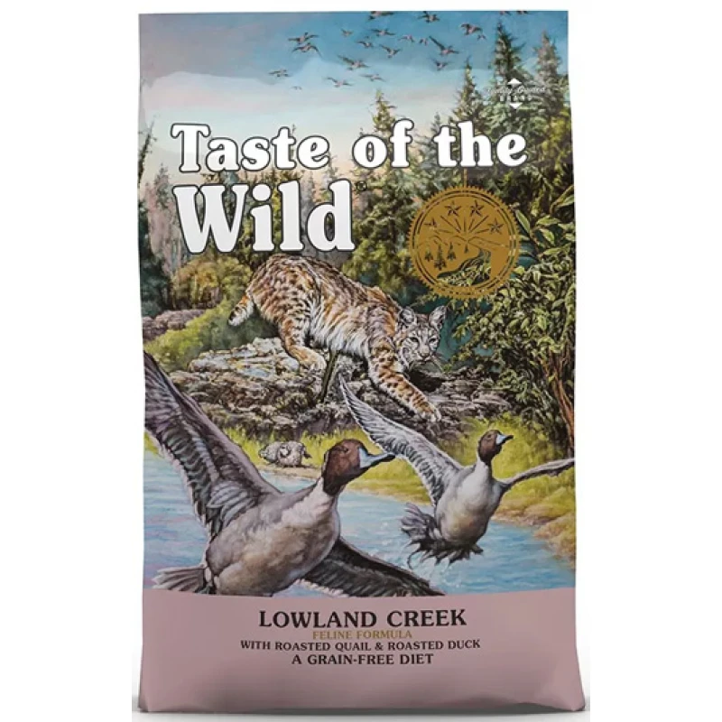 Taste of the Wild Lowland Creek Feline 6,6kg με Ψητό Ορτύκι και Πάπια Γάτες