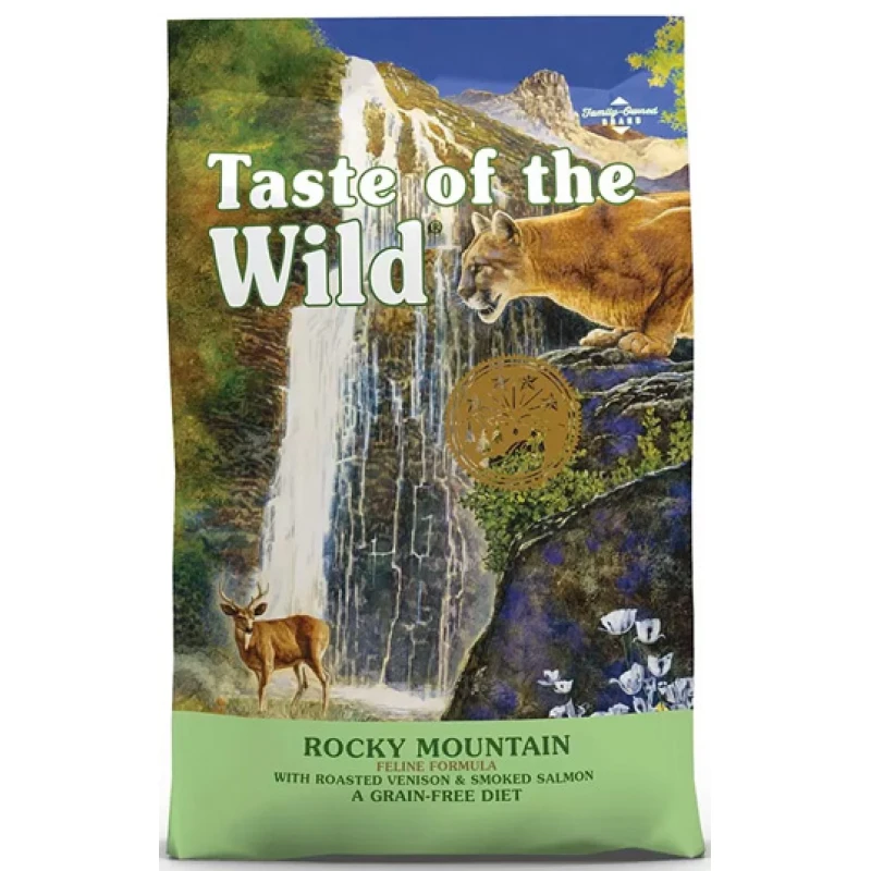 Taste of the Wild Rocky Mountain Feline 6,6kg με Ψητό Ελάφι και Καπνιστό Σολομό Γάτες