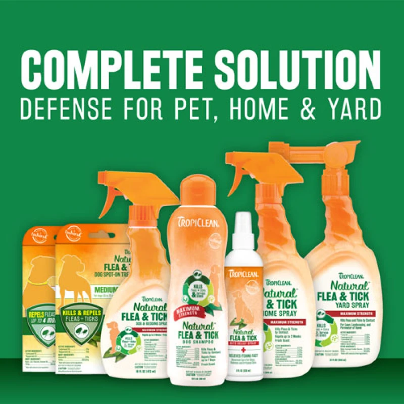 Tropiclean Flea & Tick Plus Soothing Αντιπαρασιτικό & Καταπραϋντικό Σαμπουάν για Σκύλους 355ml Σκύλοι