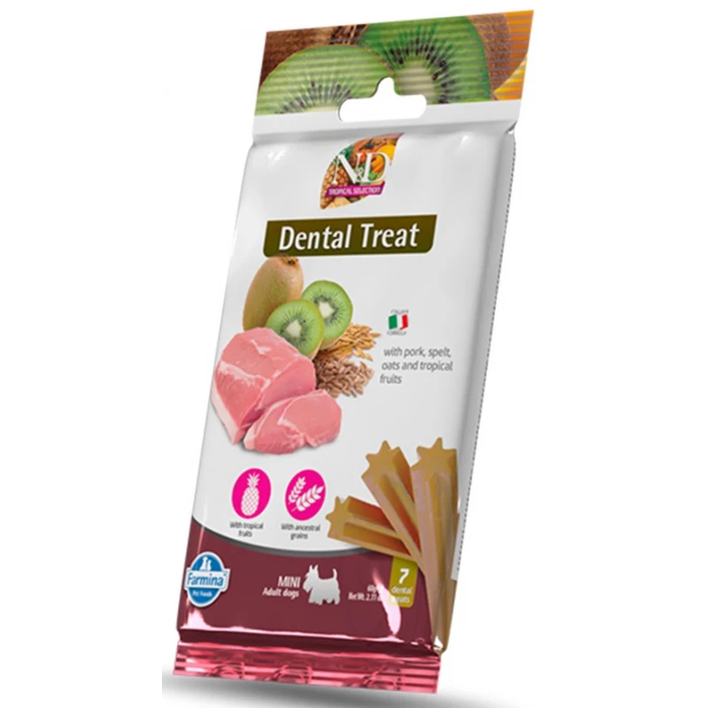 Dental Treat N&D Dog Tropical Pork Spelt & Oats Adult Mini 60gr 7 Sticks Σκύλοι