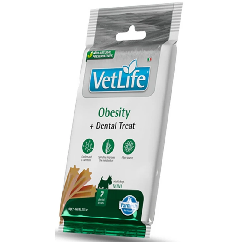 Dental Treat Vet Life Dog Obesity Adult Mini 60gr 7 Sticks Σκύλοι