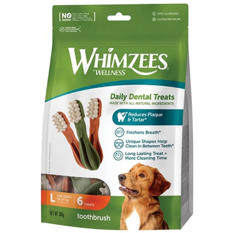 Λιχουδιές Whimzees Toothbrush Star L 6τμχ Σκύλοι