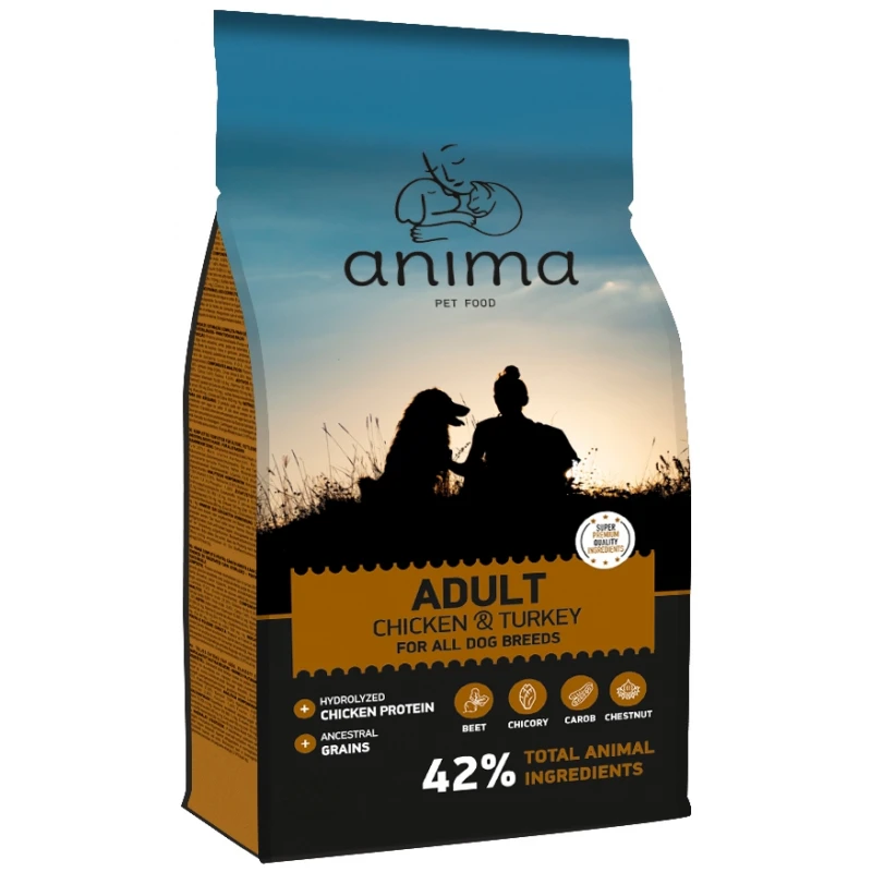 Anima Adult Chicken & Turkey 14kg + 3kg Δώρο 