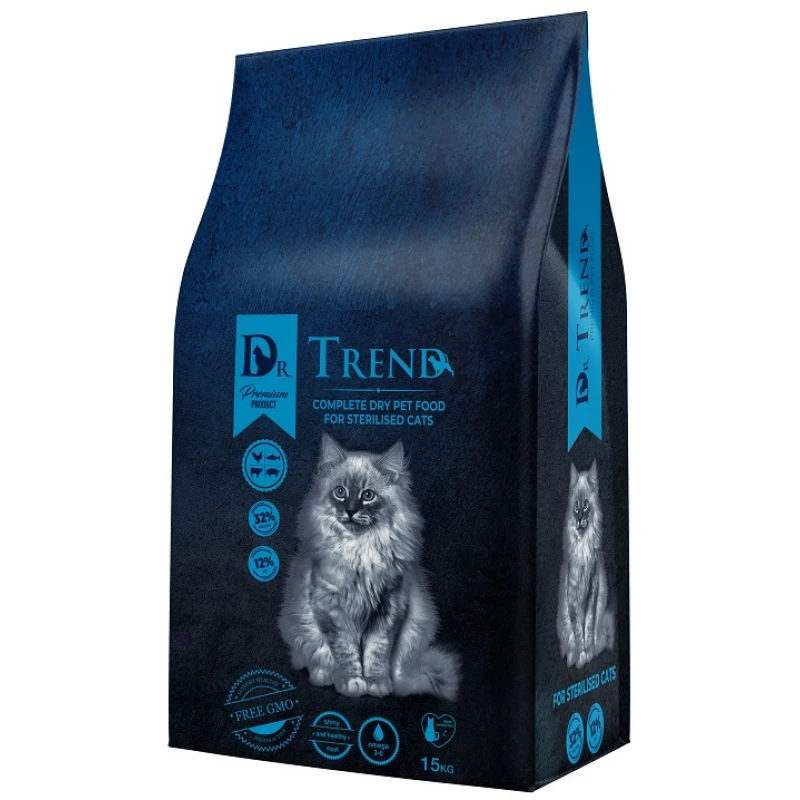 Ξηρά Τροφή Γάτας Dr Trend Cat Sterilized 15kg Dr Trend Cat